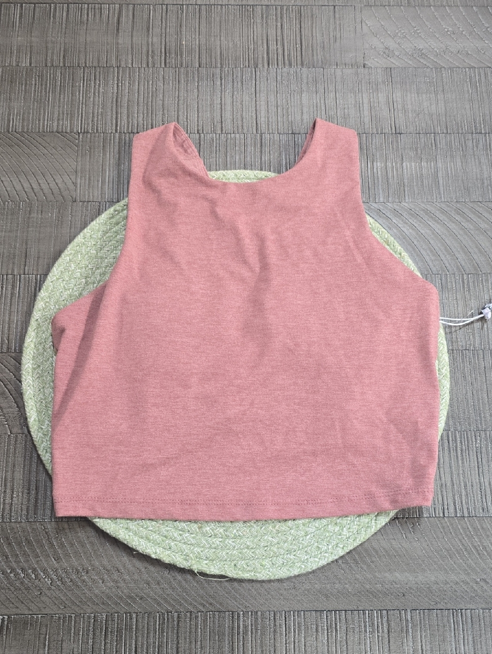 Women’s Sleeveless Crop Tank Top - Dusty Rose With Built In Bra